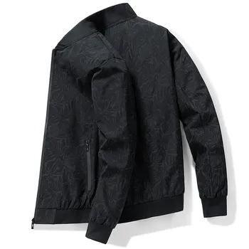 Осенняя бейсбольная куртка 2023 года для мужчин, ветровка с принтом, мужская уличная одежда, модная приталенная весенняя куртка-бомбер, мужское пальто для колледжа