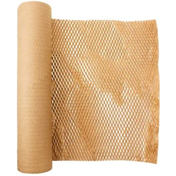 1 рулон переработанной упаковочной бумаги 12 дюймов X 33 фута Эко-сотовая бумага для движущейся упаковки, пригодный для вторичной переработки материал подушки
